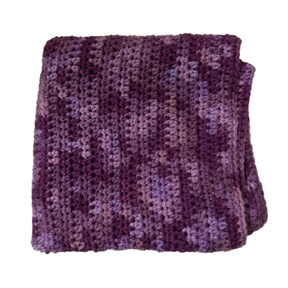 Purple Women’s Open Knit Cowl Scarf - Picture 5 of 5